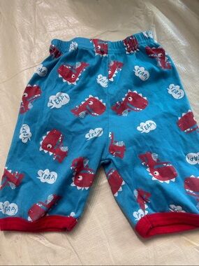 🟢10/$10 - Blue Kids Pajama Shorts with Red Dino Print